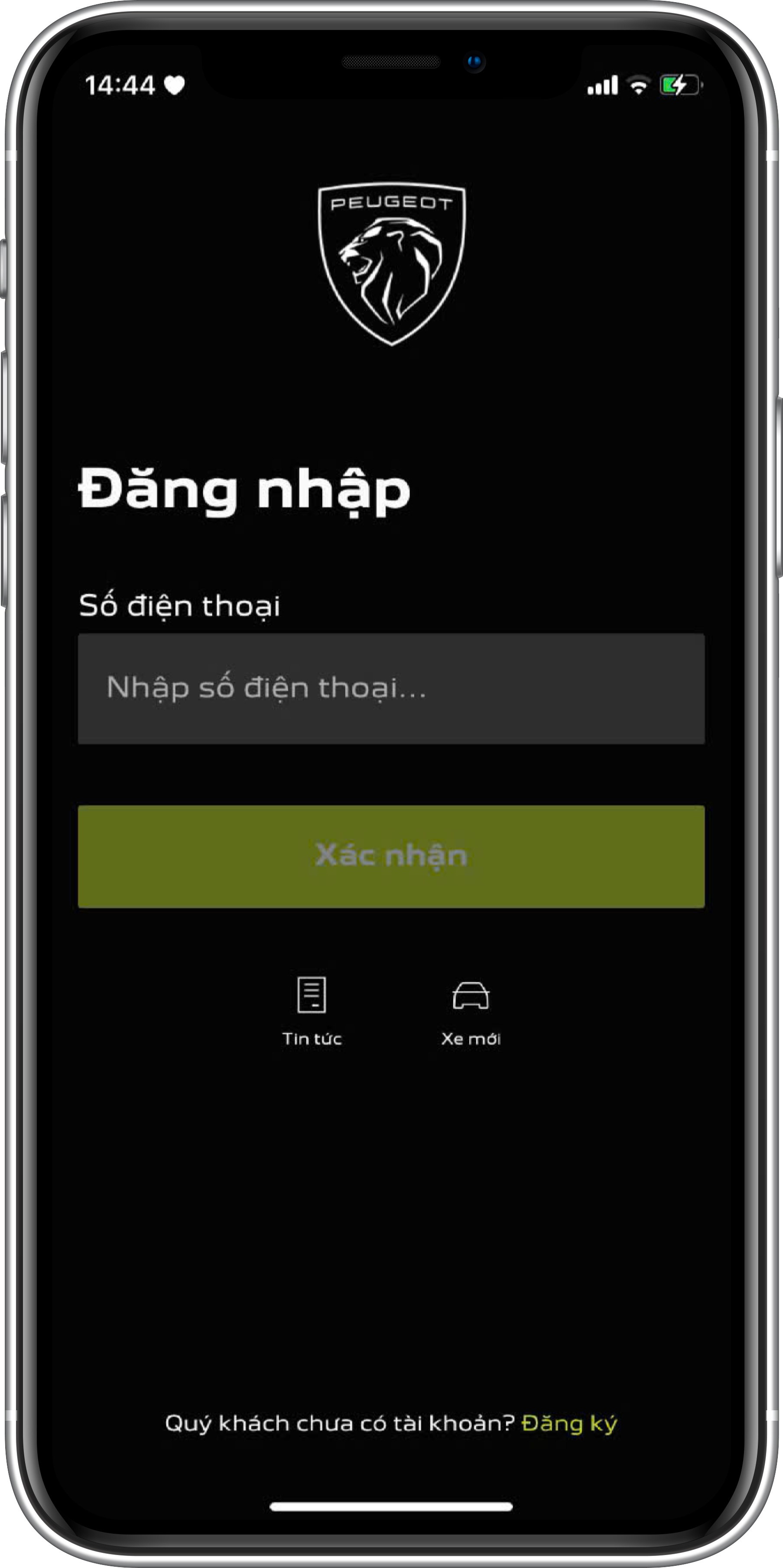 Màn hình đăng nhập sau khi xóa tài khoản