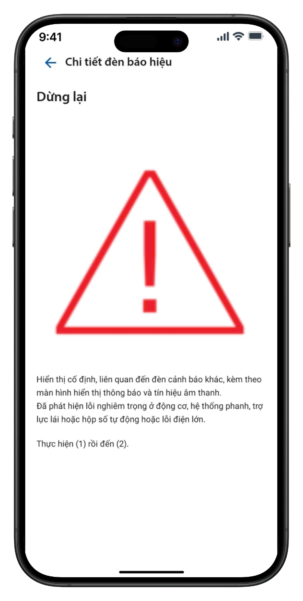 Giải thích đèn cảnh báo & chỉ báo - Bước 4