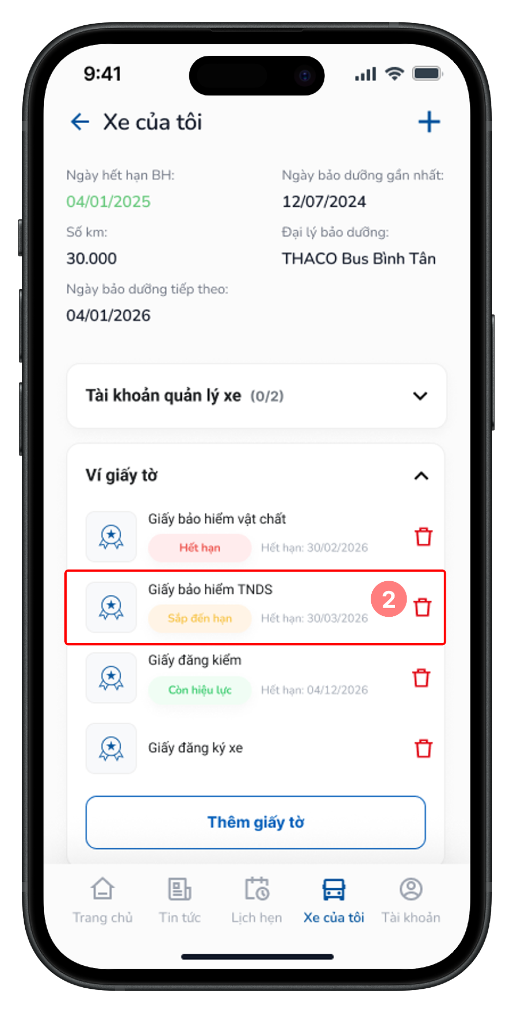 Trạng thái sắp đến hạn