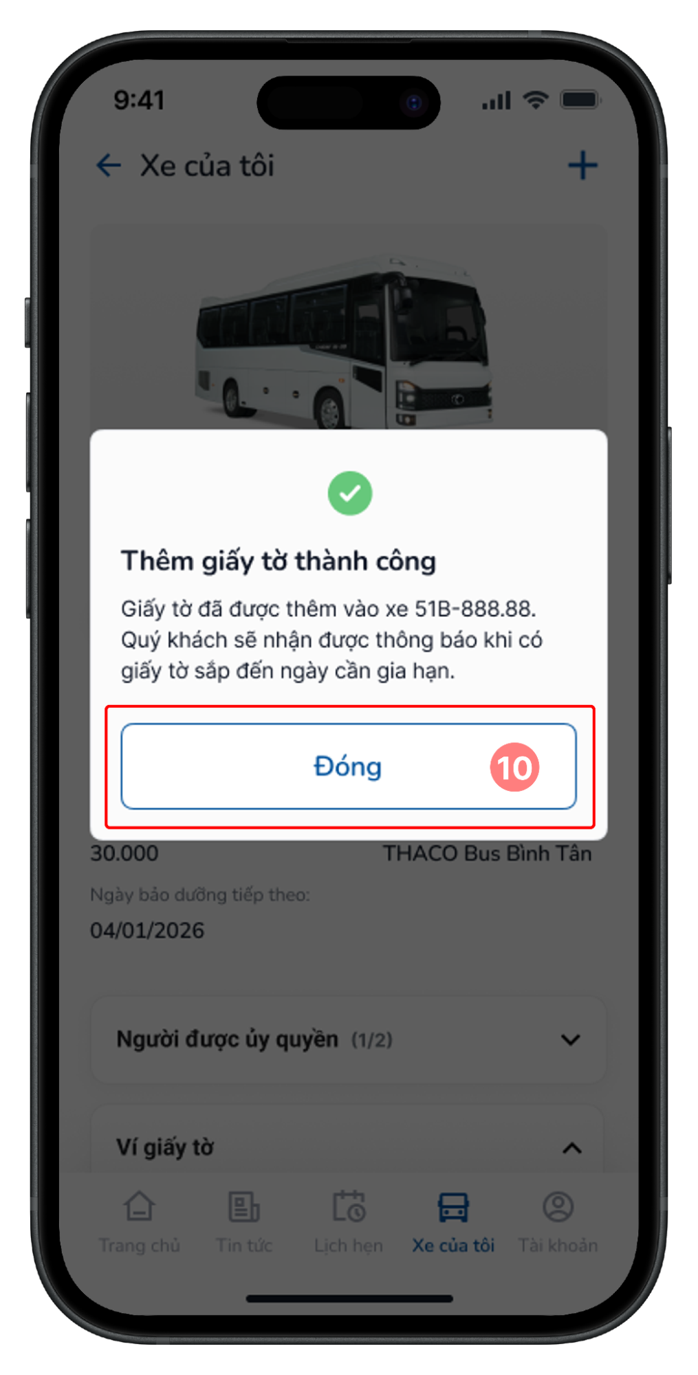 Thông báo thành công