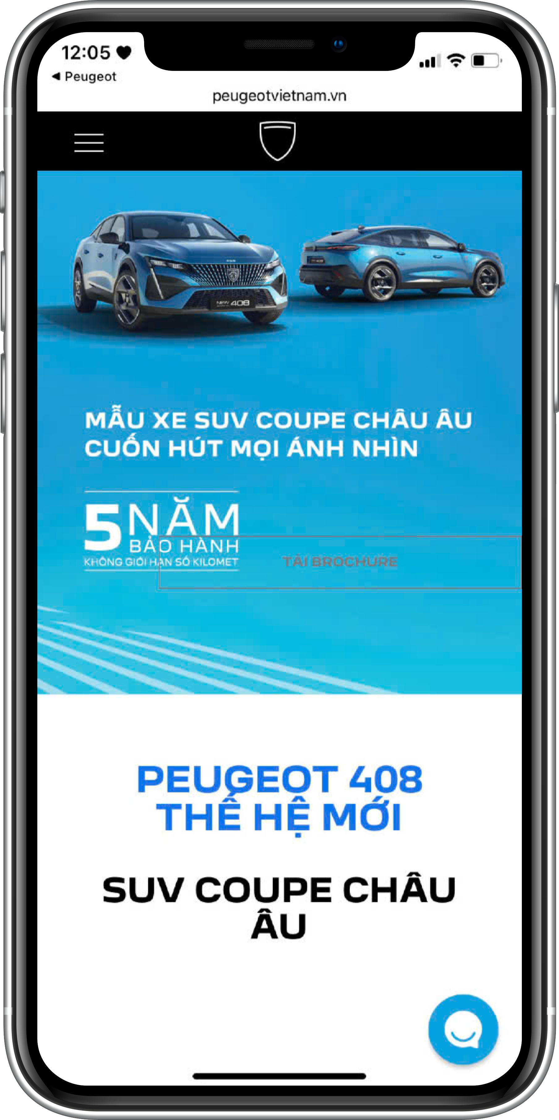 Thông tin chi tiết trên website