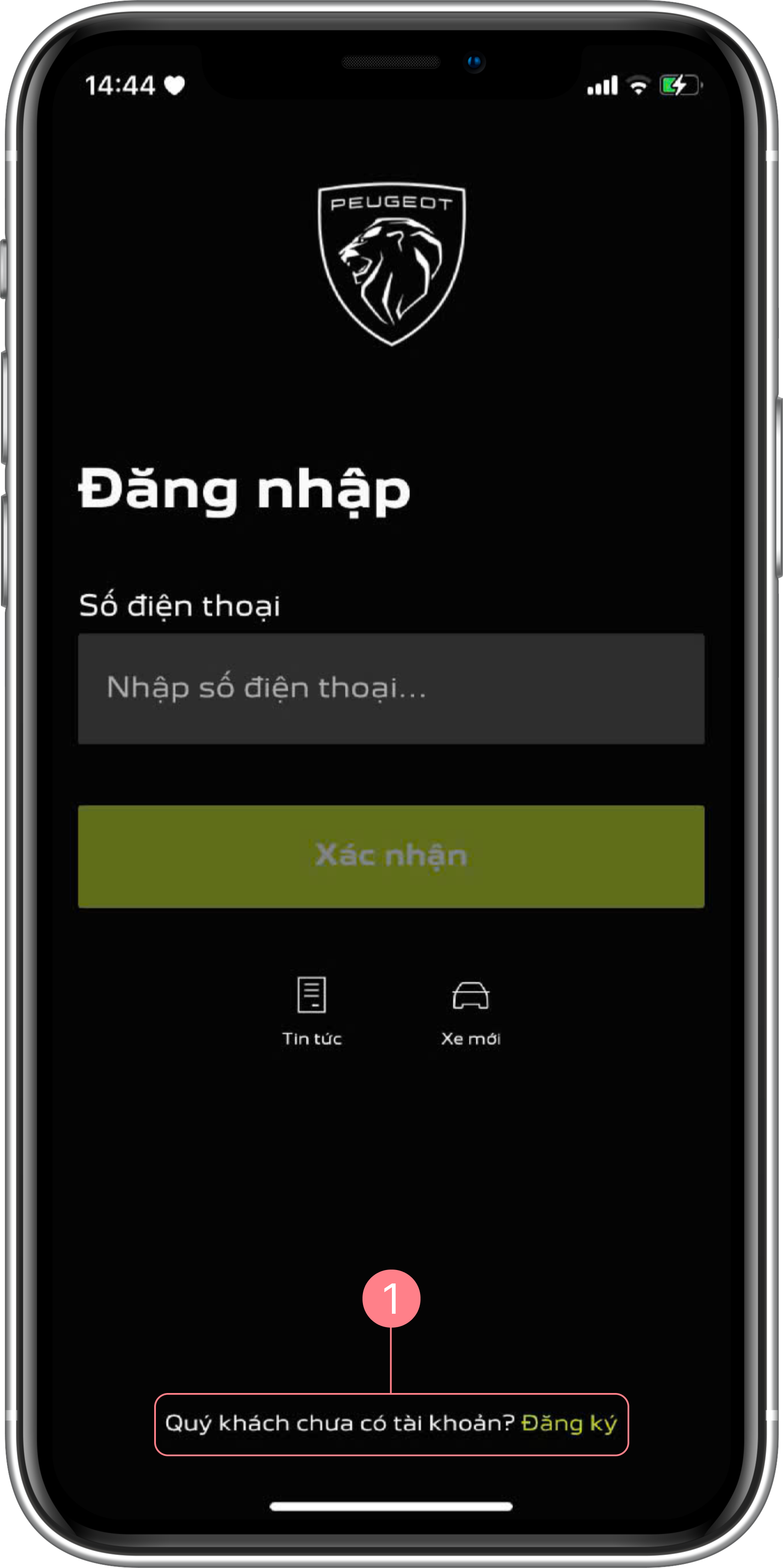 Màn hình đăng nhập