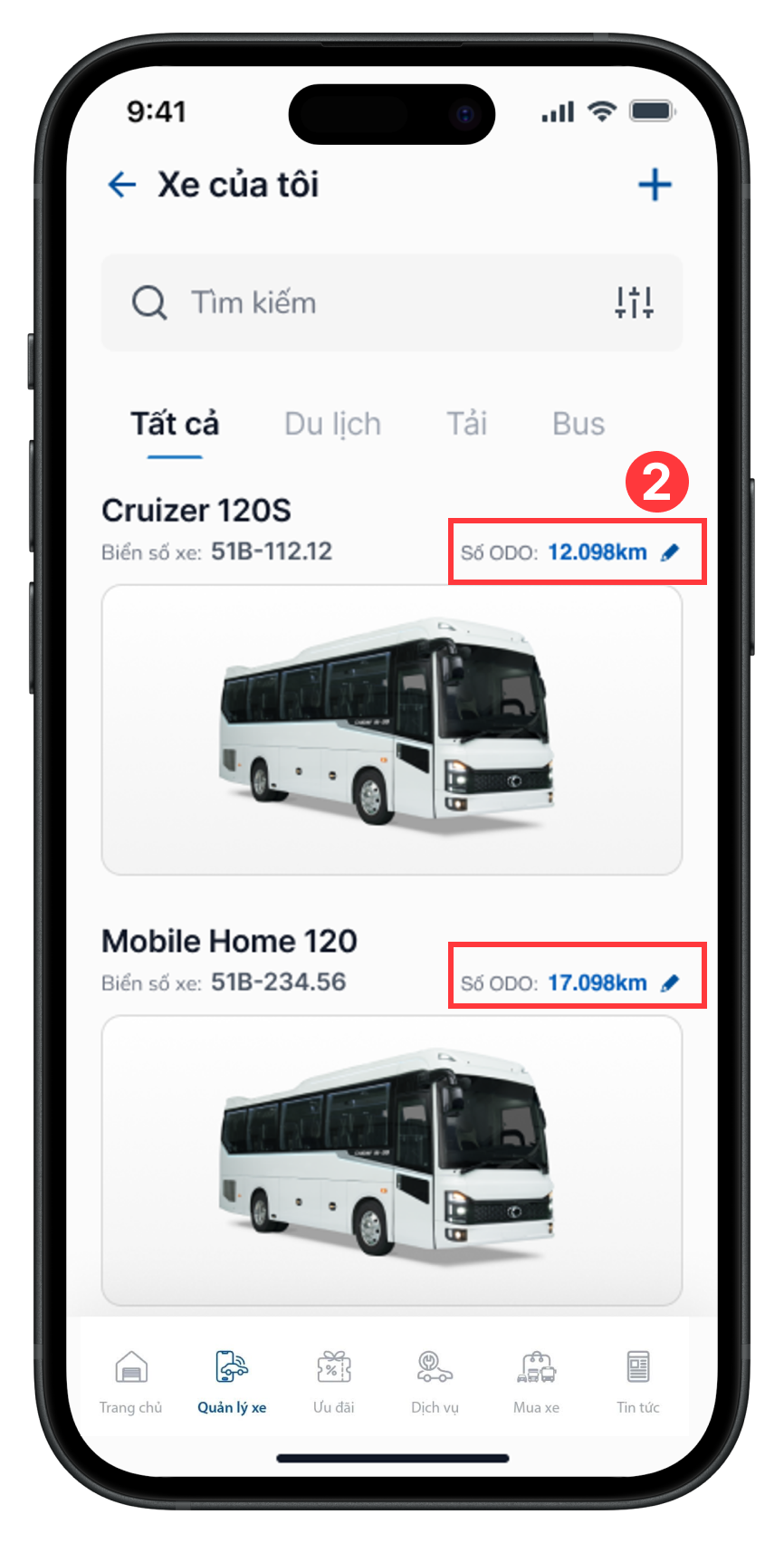 Biểu tượng edit để cập nhật KM