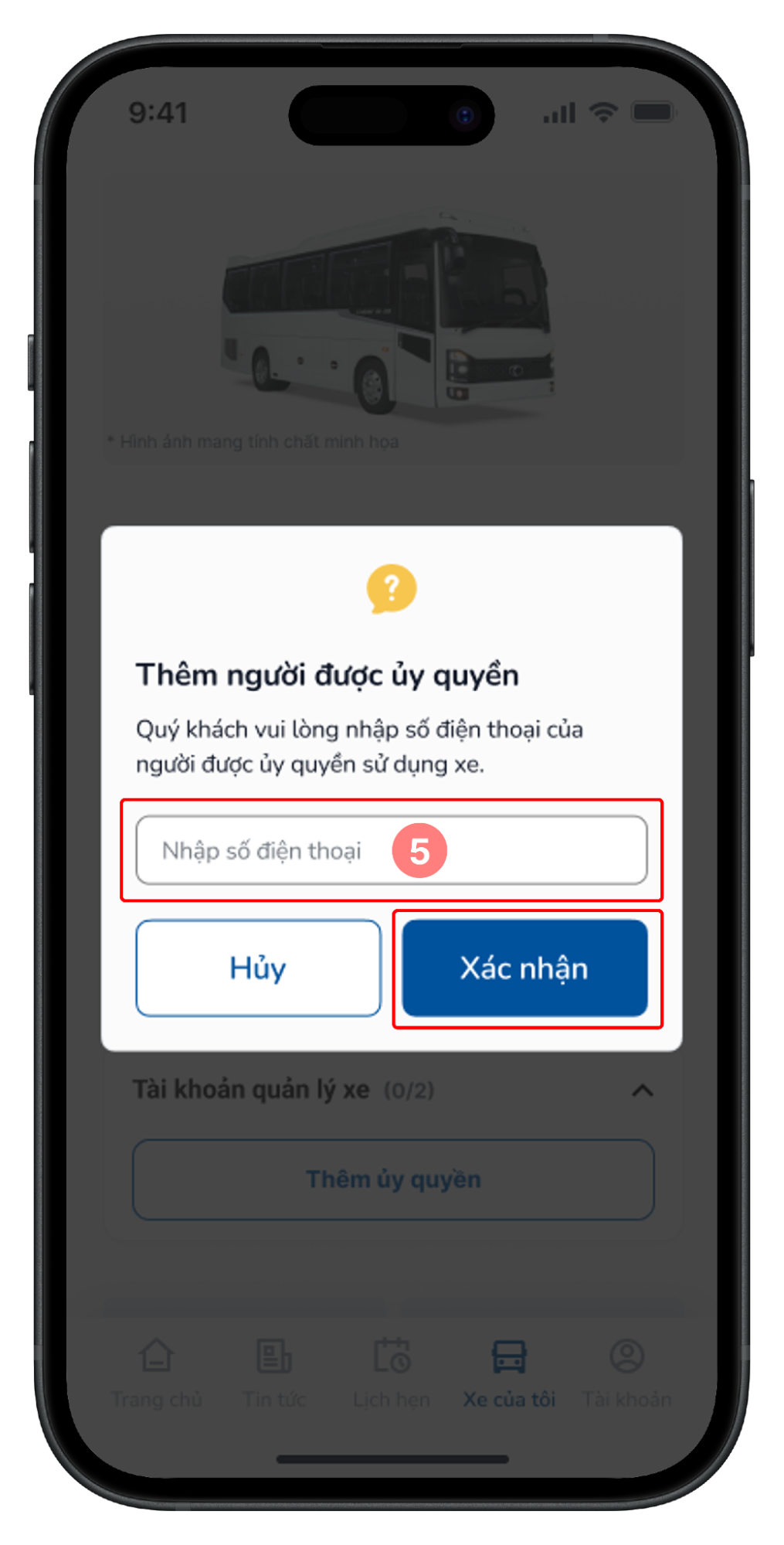 Nhập số điện thoại
