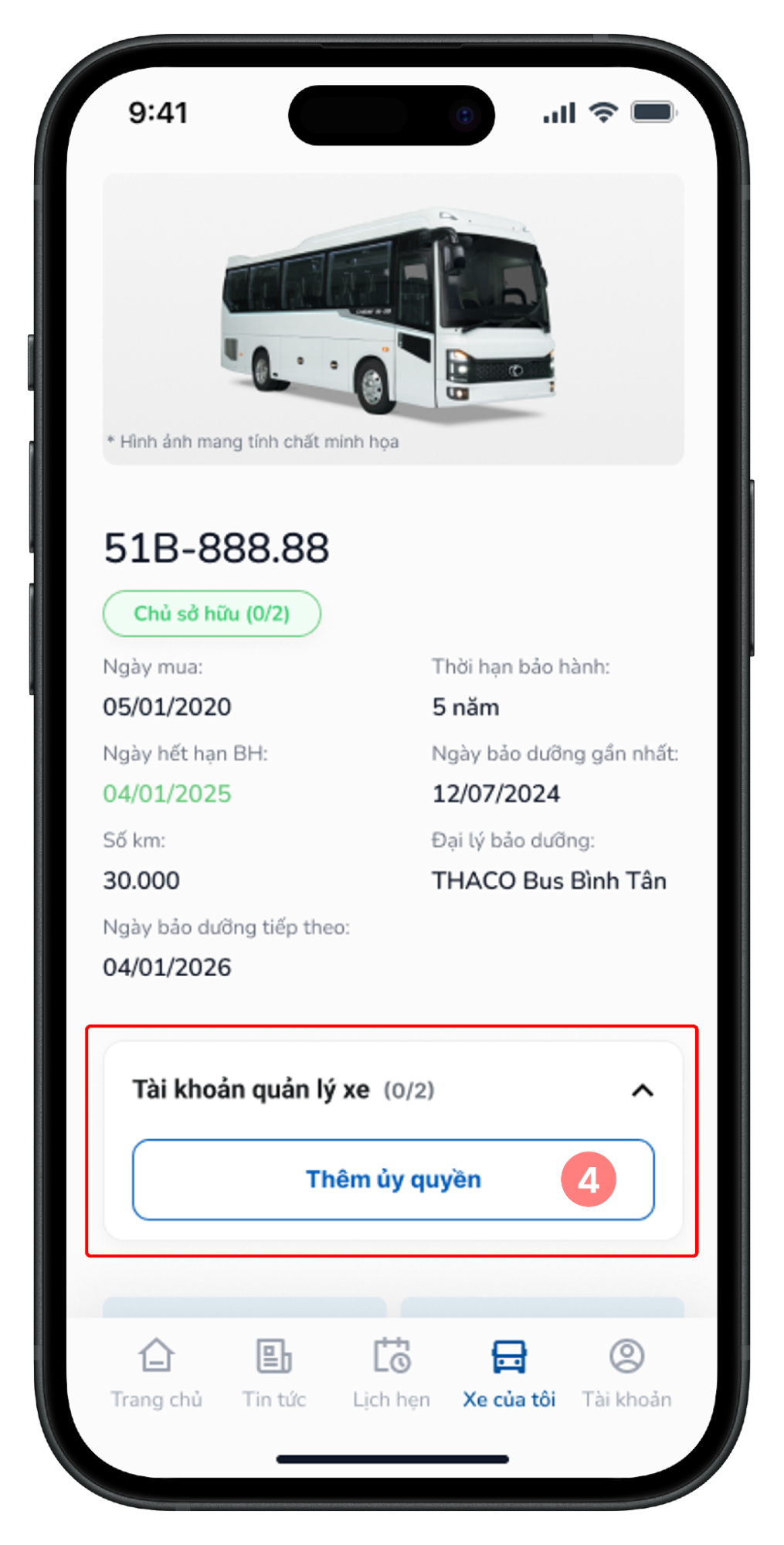 Tài khoản quản lý xe