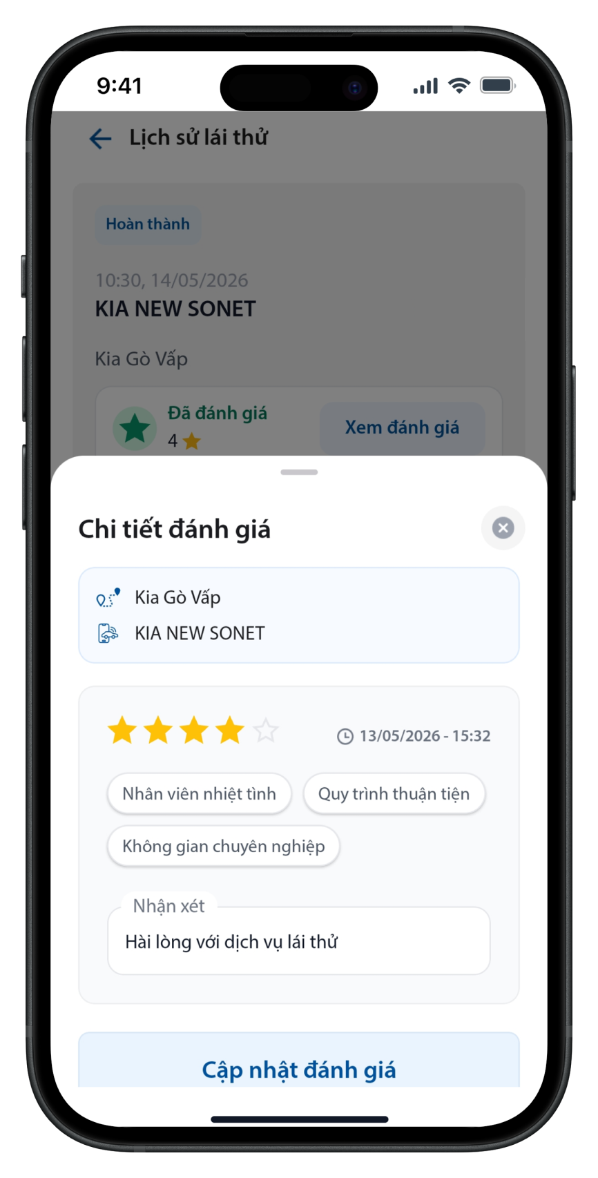 Đánh giá thành công